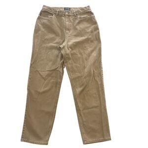 Lauren Ralph Lauren Brown Jeans Womens Size 14 Straight Leg Classic Basic Simple